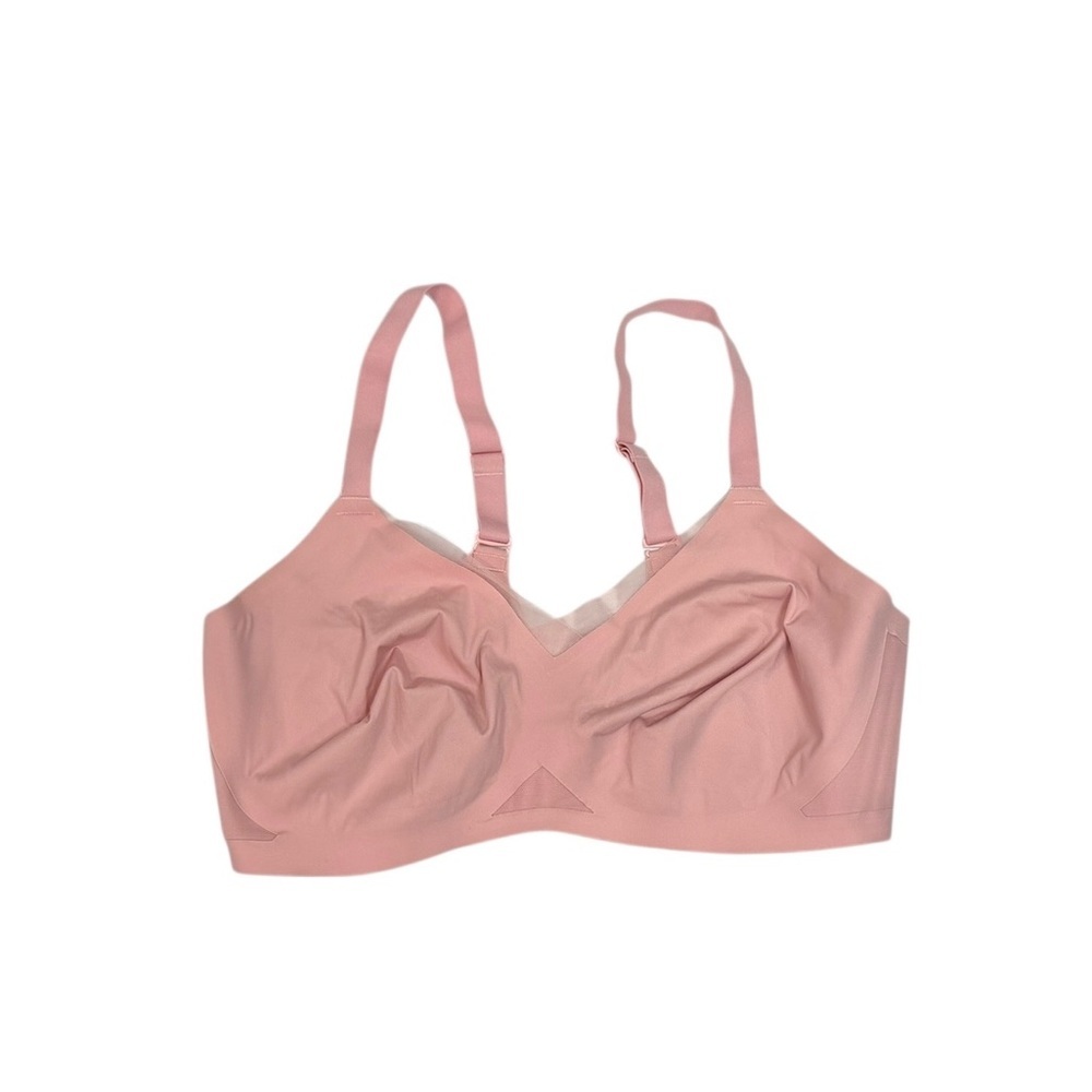 Honeylove Bra Womens Light Pink Wireless Crossover #LWBR0304 Size XL